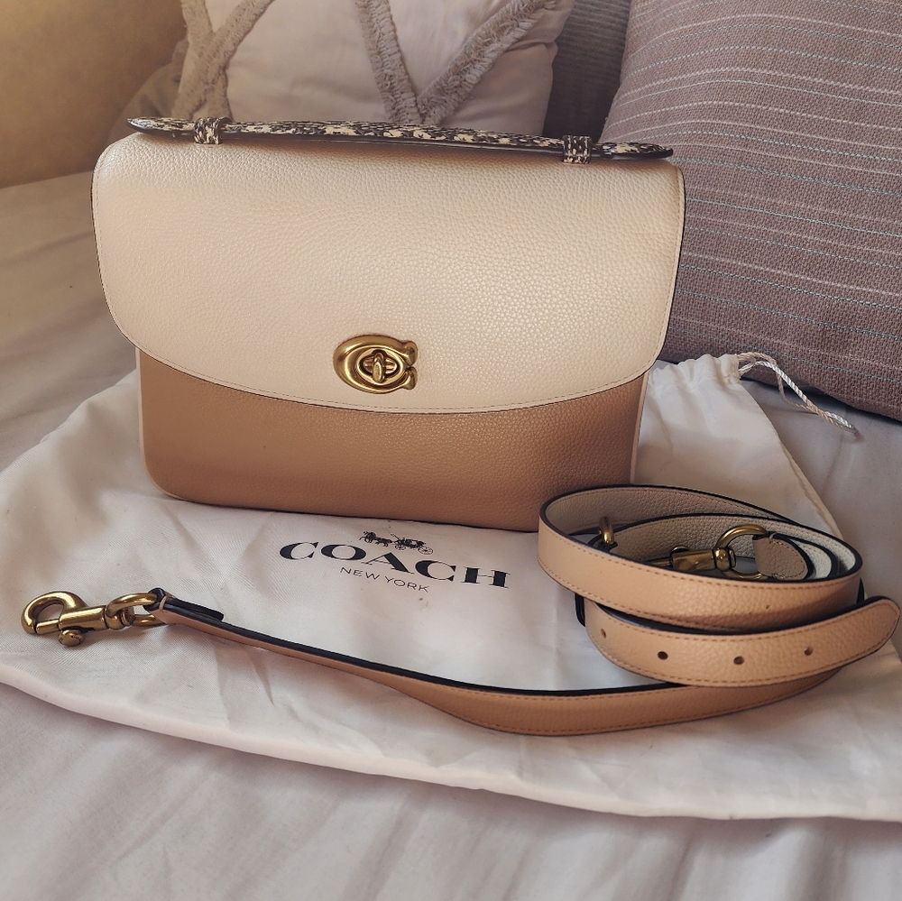 Coach Cassie Crossbody In Colorblock With Snakeskin Detail